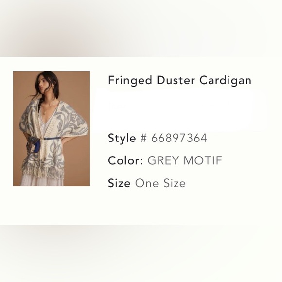 Anthropologie | Fringed Duster Cardigan - Picture 3 of 4